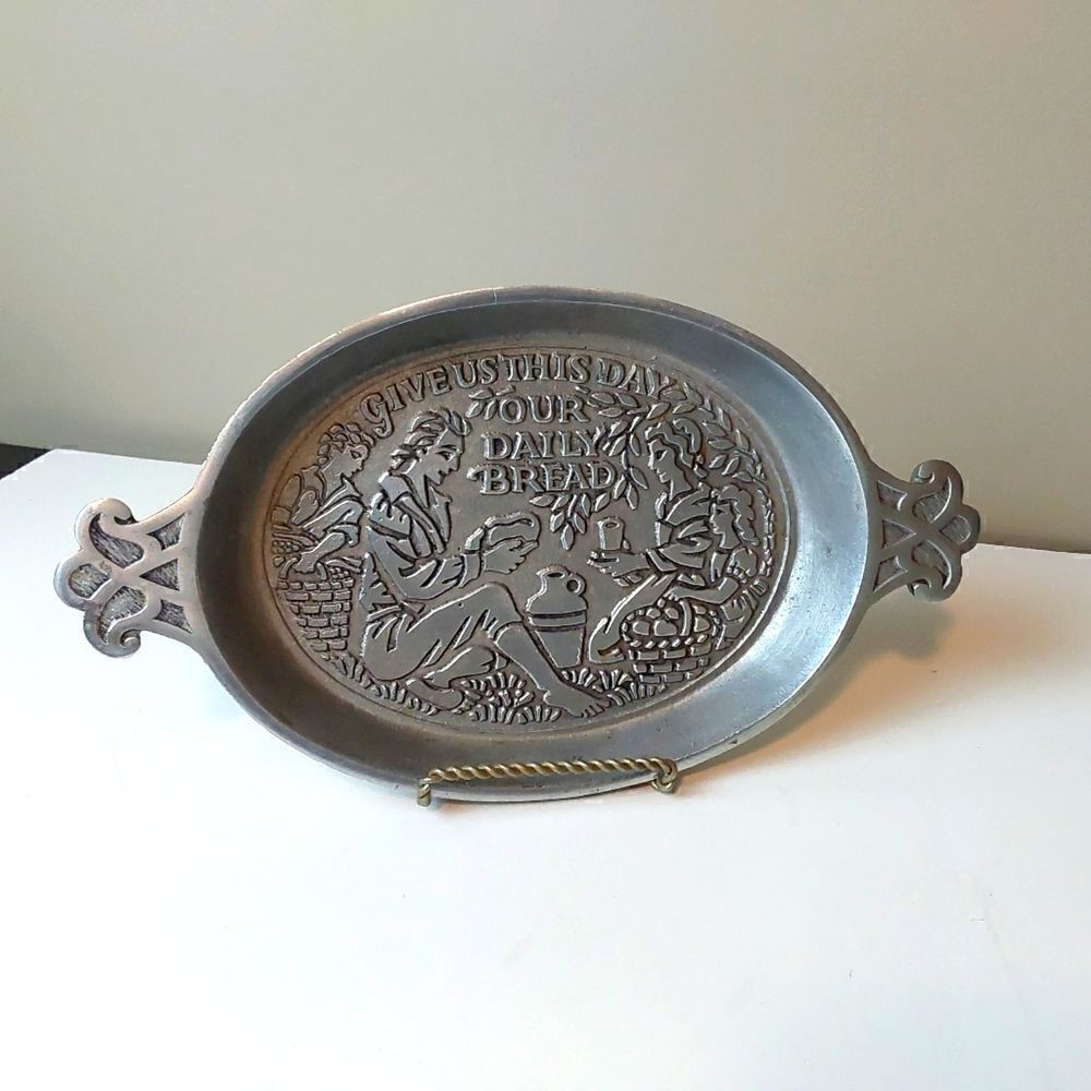 Daily Bread Server Tray-Pewter 